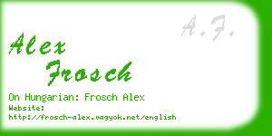 alex frosch business card